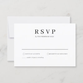 Minimale Elegant RSVP-kaart RSVP Kaartje
