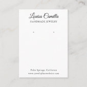 Minimale Elegant Script Earning Display Card Visitekaartje (Voorkant)