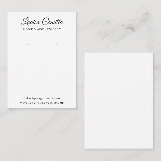 Minimale Elegant Script Earning Display Card Visitekaartje (Voorkant / Achterkant)