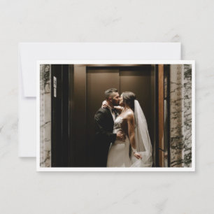 Minimale Elegant Script Photo Dank u Bedankkaart