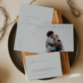 Minimale Elegant Script Photo Save the Date Briefkaart