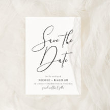 Minimale Elegant Script Photo Save the Date