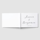Minimale Elegant Script White Background Custom Gastenboek (Volledig)
