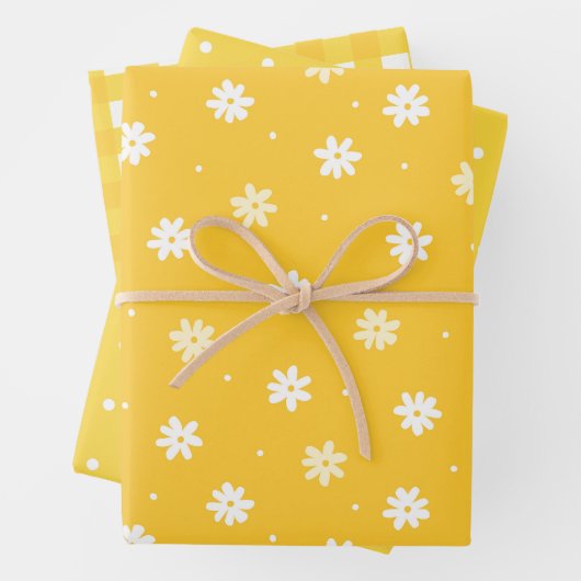 Minimale Elegant Sunflower Yellow Spring Easter Inpakpapier Vel (In situ)