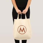 Minimale Elegant Terracotta Monogram Tote Bag (Voorkant (product))