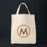 Minimale Elegant Terracotta Monogram Tote Bag<br><div class="desc">Dit moderne ontwerp van de canvas tas is voorzien van een minimalistisch elegant monogram met uw initiaal in elegant terracotta typografie voor een eenvoudige en professionele look.</div>