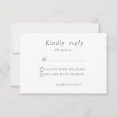 Minimale Elegant Wedding RSVP-kaart RSVP Kaartje (Voorkant)