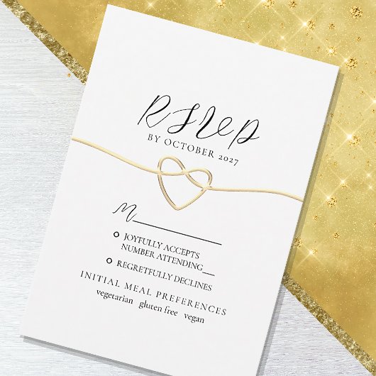 Minimale Elegant Wedding RSVP-kaart RSVP Kaartje