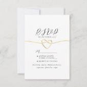 Minimale Elegant Wedding RSVP-kaart RSVP Kaartje (Voorkant)