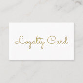 Minimale Elegant White Beauty Salon Loyalty-Kaart Klantenkaartje (Voorkant)