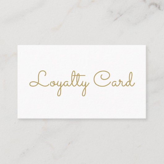 Minimale Elegant White Beauty Salon Loyalty-Kaart Klantenkaartje (Voorkant)