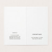 Minimale Elegant White Blue CircuitBoard Consultan Visitekaartje (Binnenkant ongevouwen)