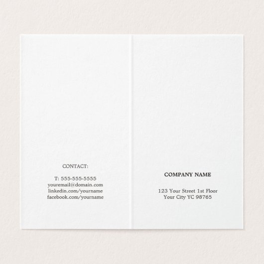 Minimale Elegant White Blue CircuitBoard Consultan Visitekaartje (Binnenkant ongevouwen)