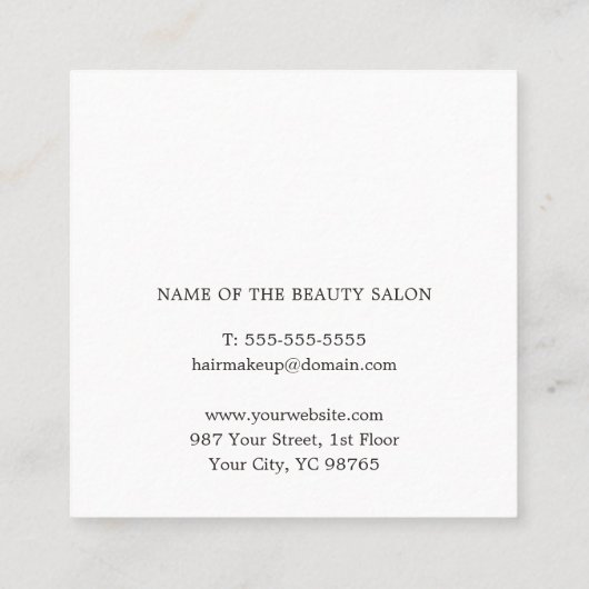 Minimale Elegant White Blue Salon Coupon (Achterkant)