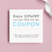 Minimale Elegant White Blue Salon Coupon