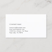 Minimale Elegant White Faux Gold Line Consultant Visitekaartje (Achterkant)