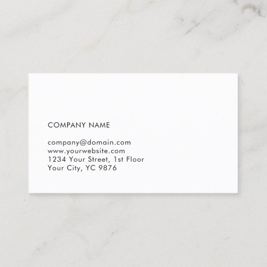 Minimale Elegant White Faux Gold Line Consultant Visitekaartje (Achterkant)