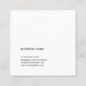 Minimale Elegant Wooden Interior Designer Vierkante Visitekaartje (Achterkant)