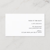 Minimale Elegant Yellow White Haarstylist Visitekaartje (Achterkant)