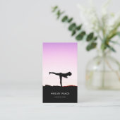Minimale Elegant Yoga Qr-code Visitekaartje (Staand voorkant)