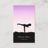 Minimale Elegant Yoga Qr-code Visitekaartje (Voorkant)