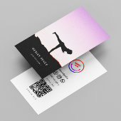 Minimale Elegant Yoga Qr-code Visitekaartje