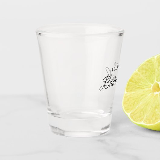 Minimale elegant zult u mijn bruidsmeisje-verzoek shot glas (Links)