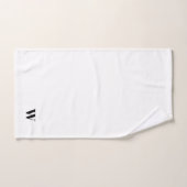 Minimale elegant zwart-wit aangepast monogram bad handdoek (Handdoek)