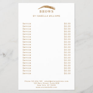 Minimale elegante Augenbrauen Flyer