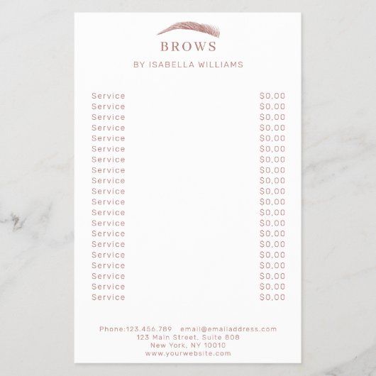 Minimale elegante Augenbrauen Flyer (Voorkant)