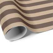 Minimale Elegante Beige Bruine Strepen Cadeaupapier (Rol Hoek)