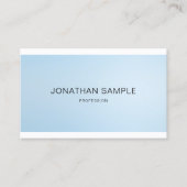 Minimale elegante blauw design met professioneel d visitekaartje (Voorkant)