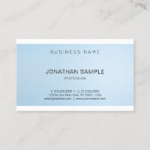 Minimale elegante blauw design met professioneel d visitekaartje (Achterkant)