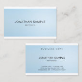 Minimale elegante blauw design met professioneel d visitekaartje (Voorkant / Achterkant)