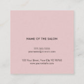 Minimale Elegante Blush Roze Wit Bobby Pins Haar Vierkante Visitekaartje (Achterkant)