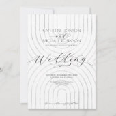 Minimale elegante bruiloft kaart (Voorkant)