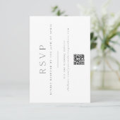 Minimale, elegante bruiloft RSVP (Staand voorkant)