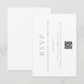 Minimale, elegante bruiloft RSVP (Voorkant / Achterkant)