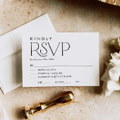 Minimale Elegante Bruiloft RSVP-kaart RSVP Kaartje