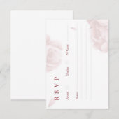Minimale Elegante Bruiloft RSVP-kaart RSVP Kaartje (Voorkant / Achterkant)