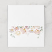 Minimale elegante bruiloft voor wilde bloemen plaatskaartje (Buitenkant ongevouwen)