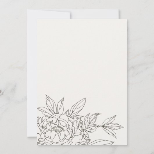 Minimale elegante bruine schets-ketch-hernieuwing kaart (Achterkant)