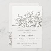 Minimale elegante bruine schets-ketch-hernieuwing kaart (Voorkant / Achterkant)