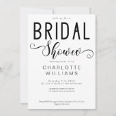 Minimale Elegante Calligrafie Script Bruidsdouche Kaart (Voorkant)