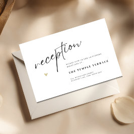 Minimale Elegante Calligrafie Typo Bruiloft  Informatiekaartje
