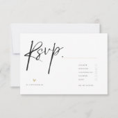 Minimale Elegante Calligraphy Typo Bruiloft RSVP Kaartje (Voorkant)