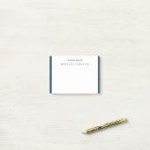 Minimale Elegante Chic Navy Blauwe Plaknotities Post-it® Notes (Op bureau)