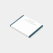 Minimale Elegante Chic Navy Blauwe Plaknotities Post-it® Notes (Schuin)