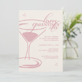 Minimale Elegante Chic Typografie Galentines Dag Kaart (Staand voorkant)