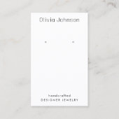 Minimale Elegante Chique Sieraden Oorbel Display Visitekaartje (Voorkant)